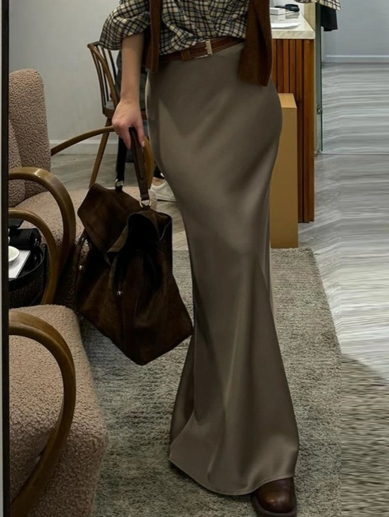 Satin Elegance Maxi Skirt