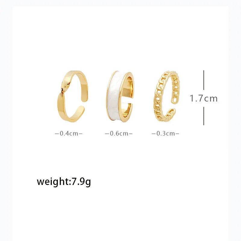 Golden Harmony Ring Set