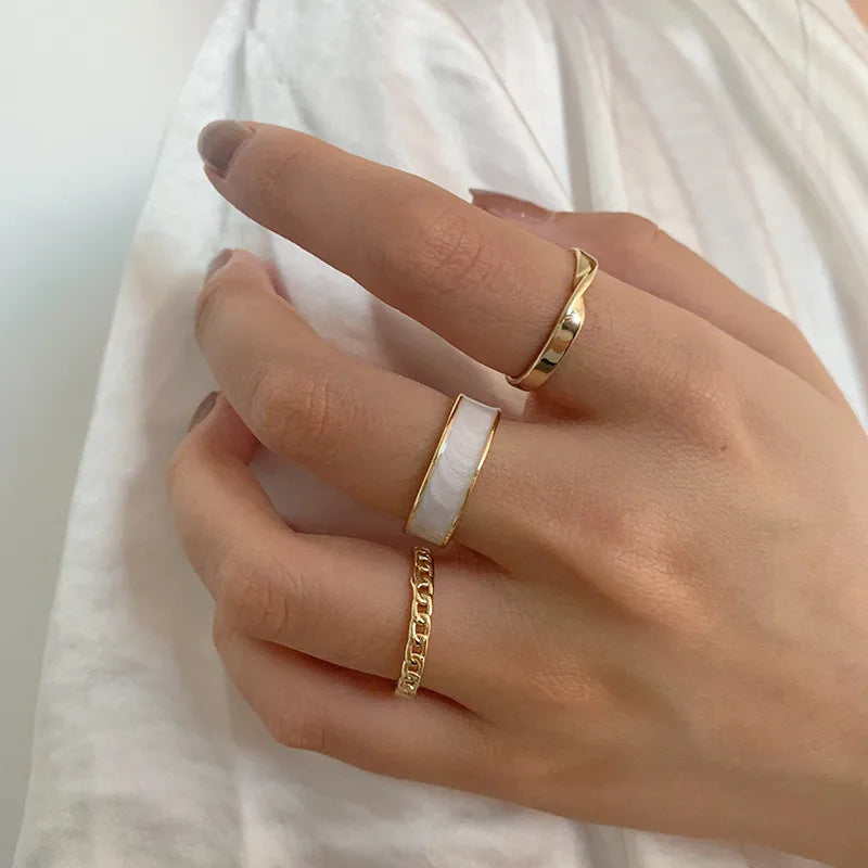 Golden Harmony Ring Set