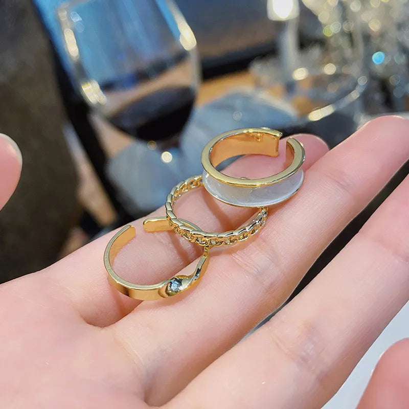 Golden Harmony Ring Set