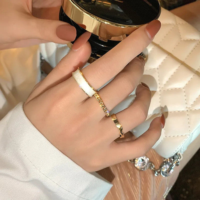 Golden Harmony Ring Set