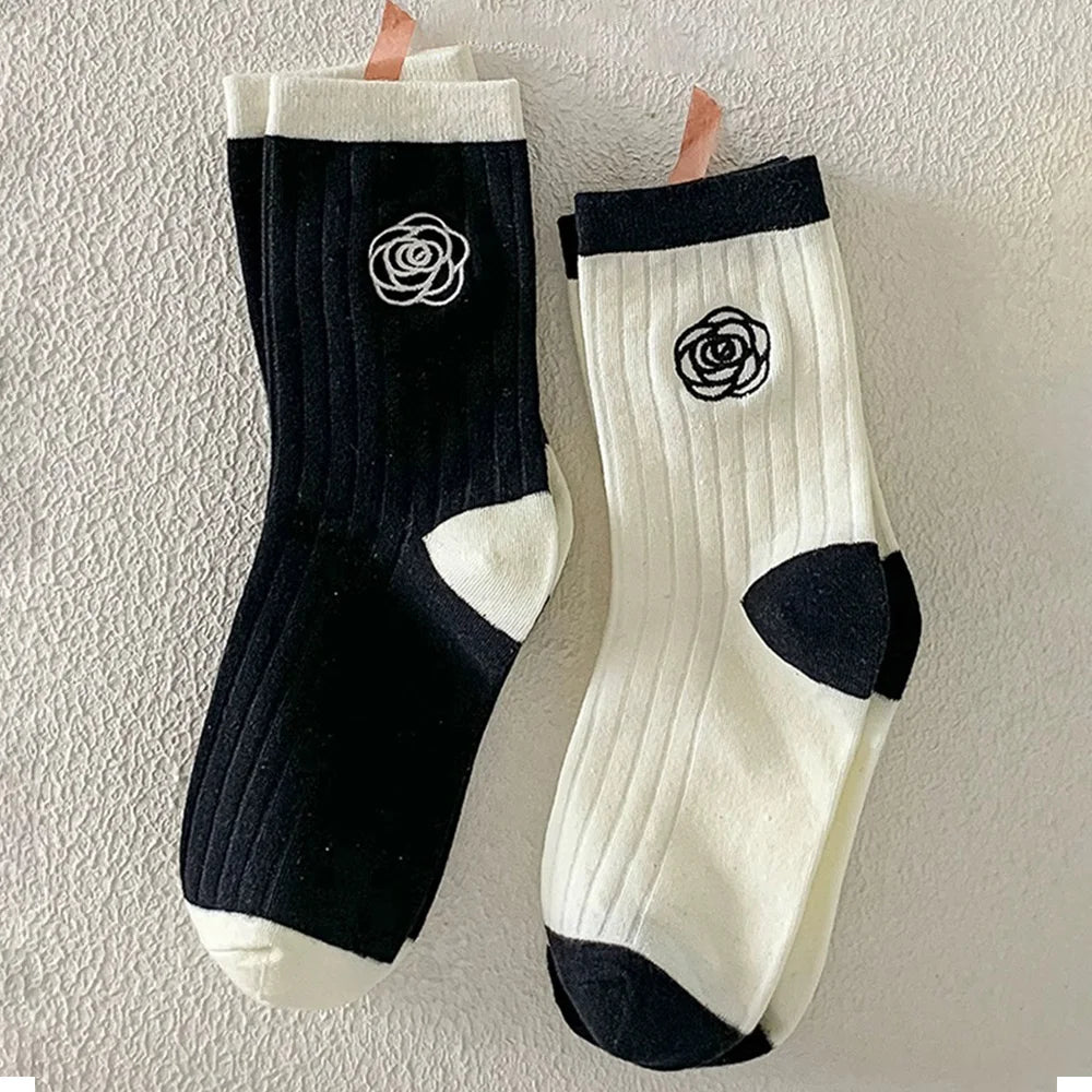 Trendy Black & White Socks