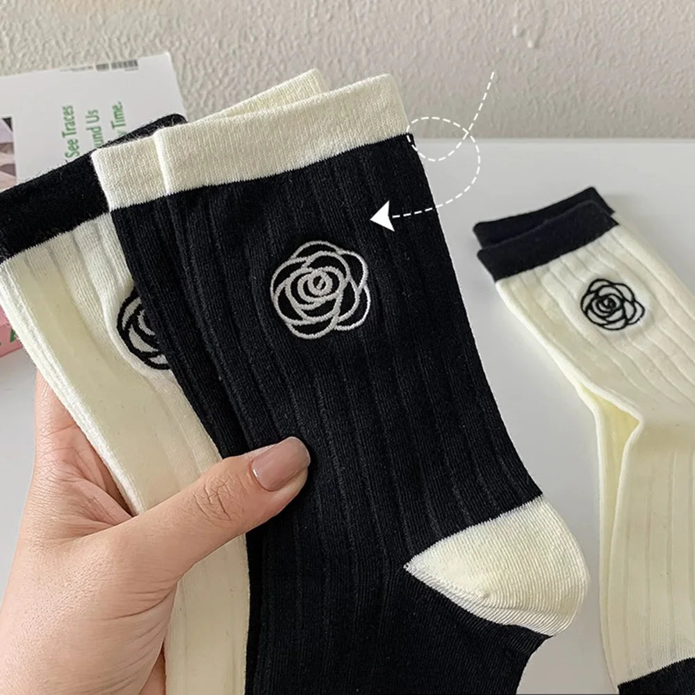 Trendy Black & White Socks