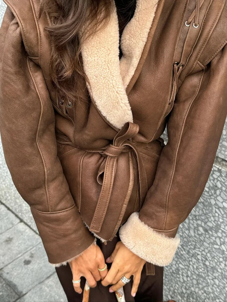 Café Chic Faux Fur Coat