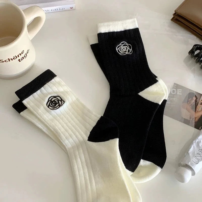 Trendy Black & White Socks