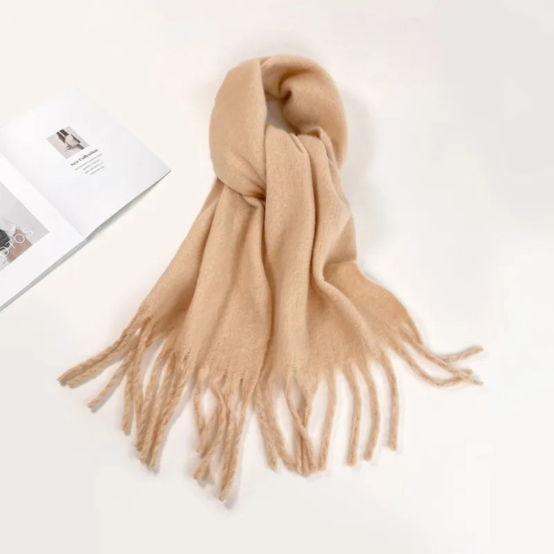 GoldenEase Fringed Scarf