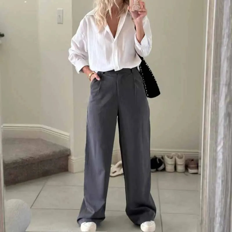 Effortless Grace Wide-Leg Trousers