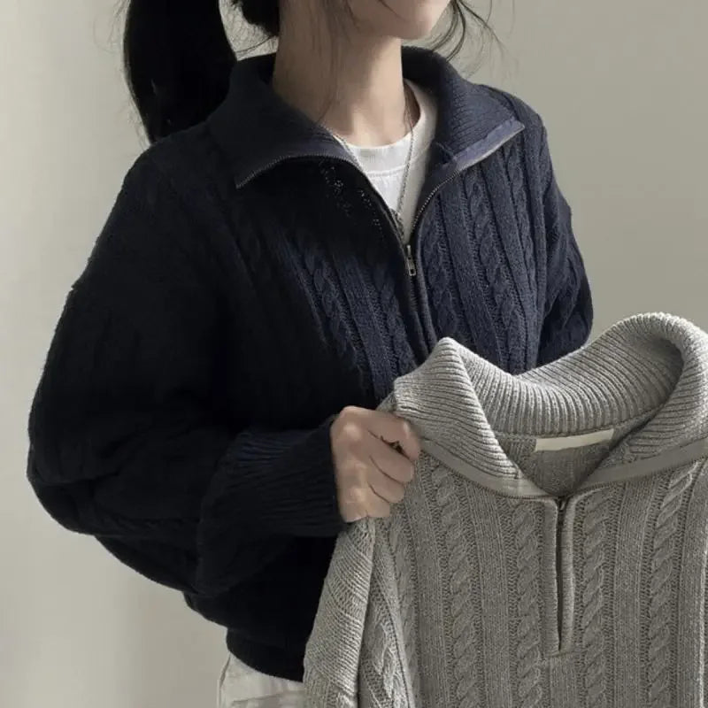 Knitted Zip Sweater