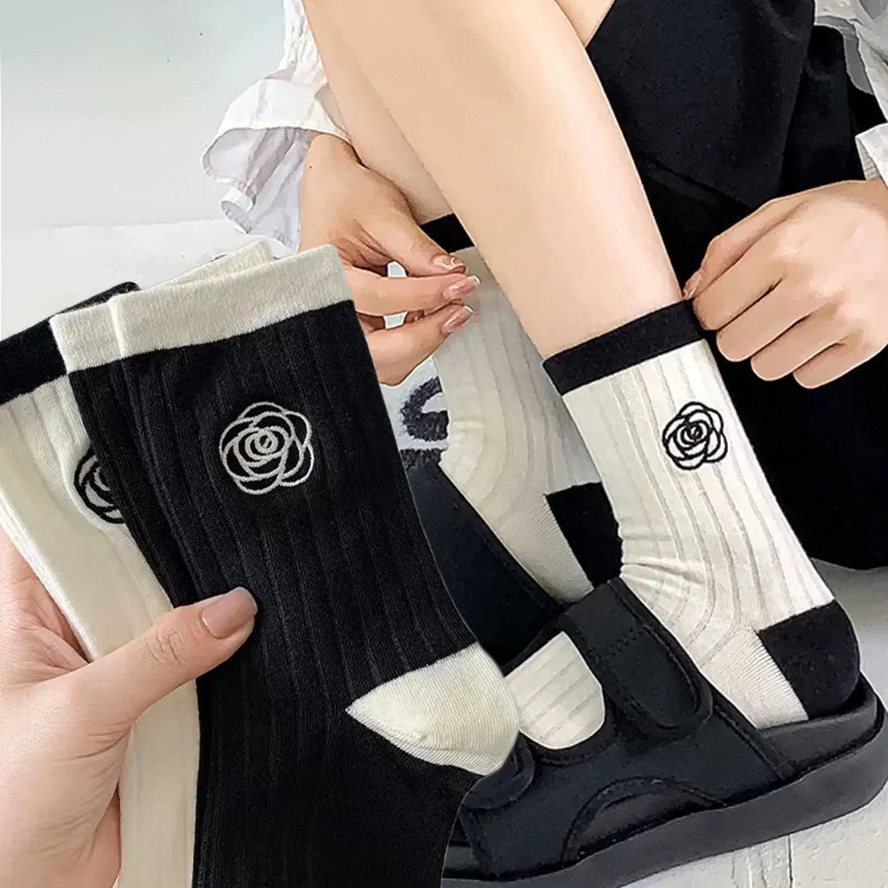 Trendy Black & White Socks