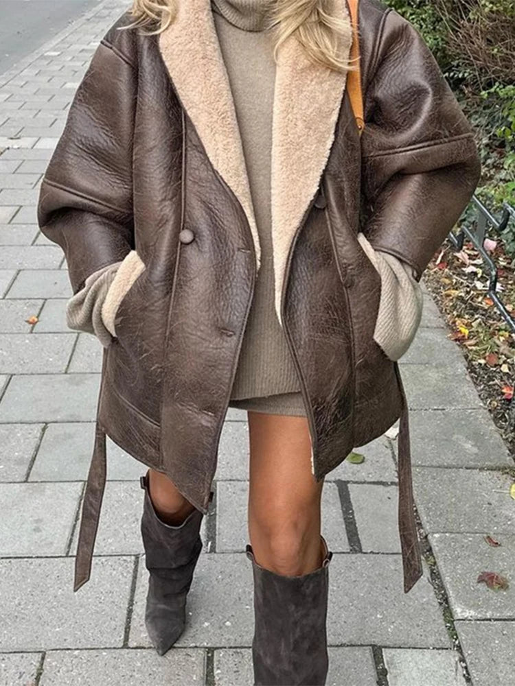 Urban Chic Faux Leather Coat