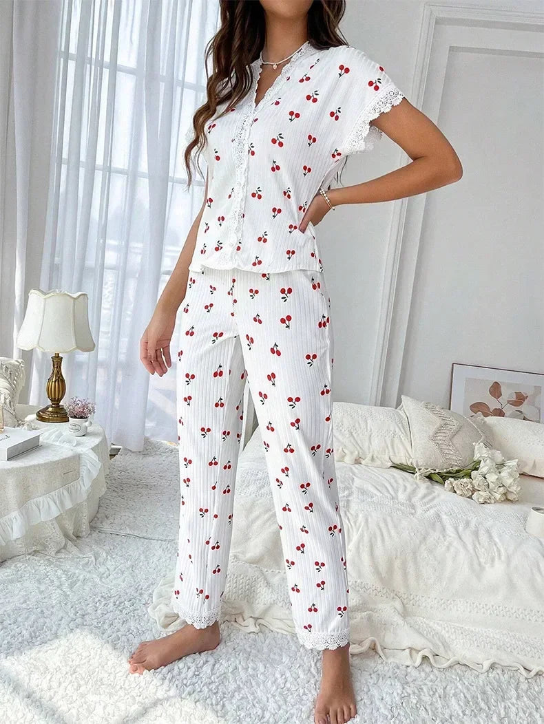 Cherry Blossom Pajama Set