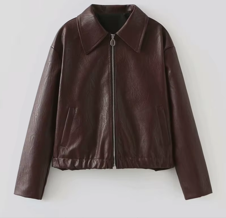 Bordeaux Breeze Leather Jacket