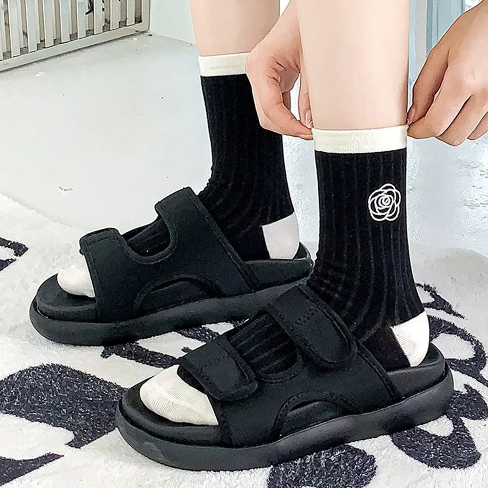 Trendy Black & White Socks