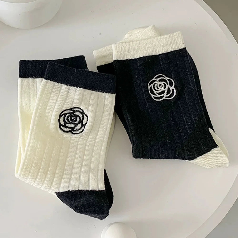 Trendy Black & White Socks