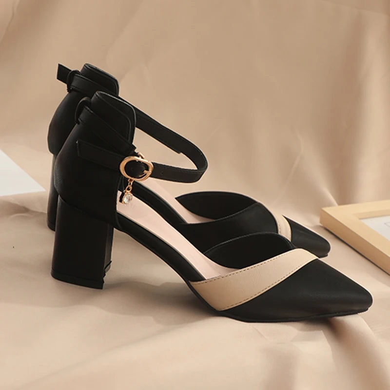 Chic Color-Block Heels