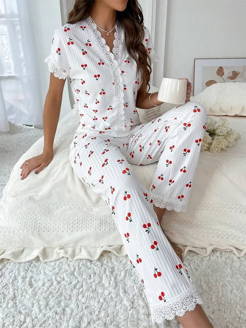 Cherry Blossom Pajama Set